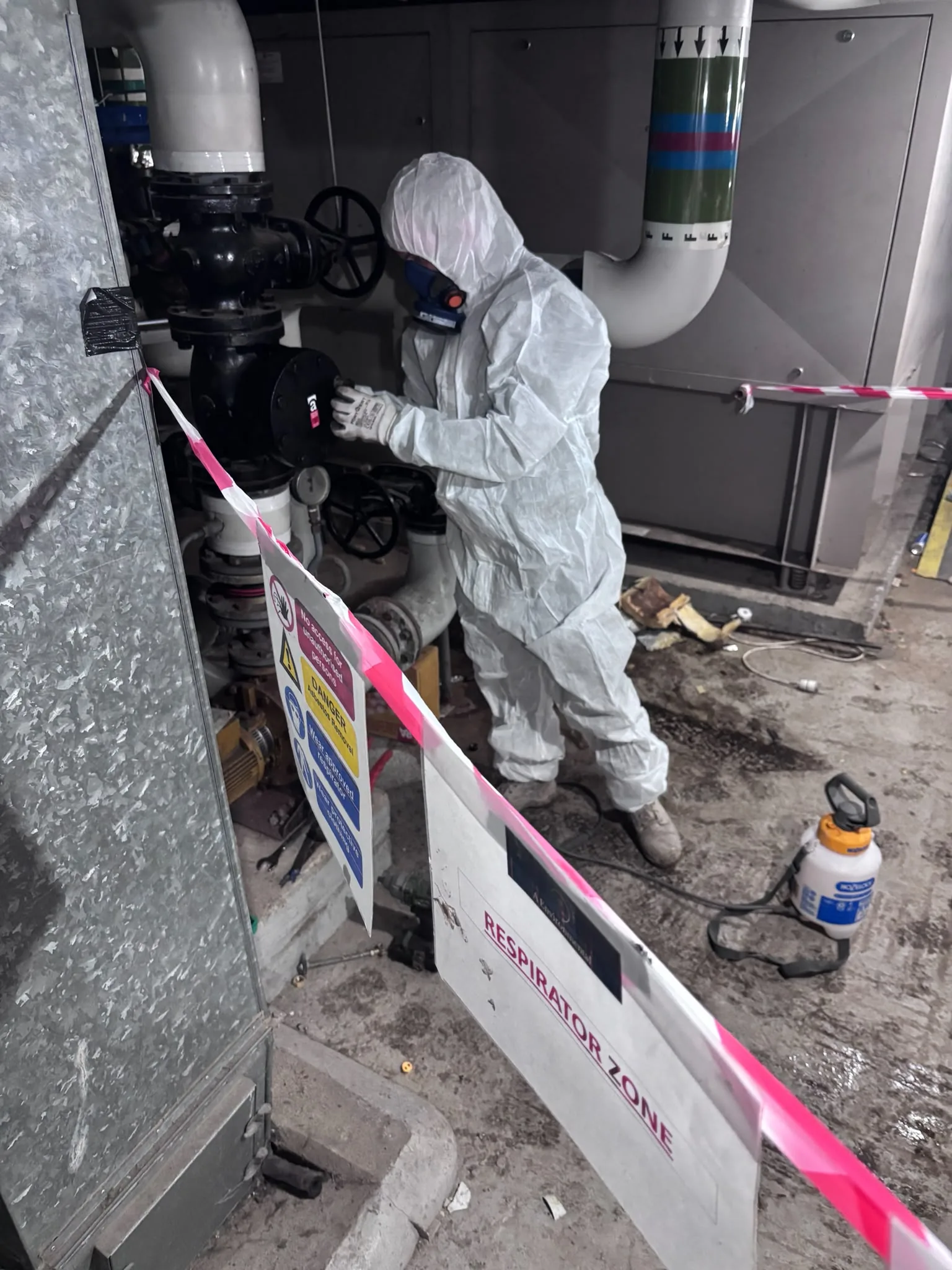 Asbestos artex removal from concrete soffit in Highgate